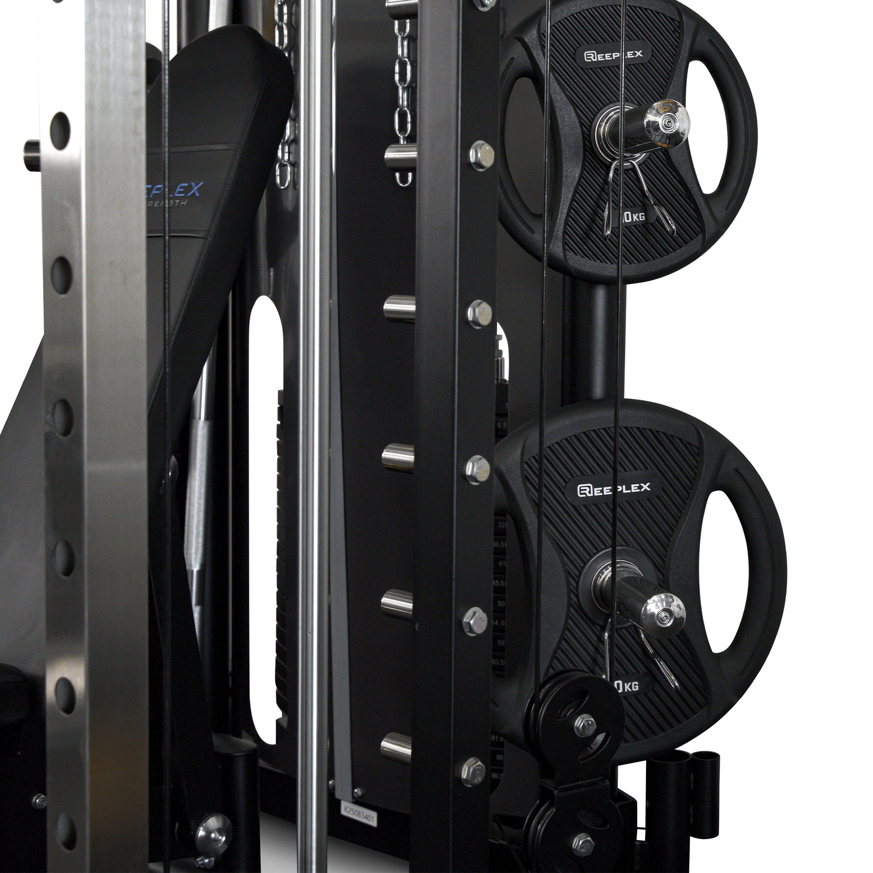Reeplex CBT-PN + FID Bench + 100kg PVC Olympic Weights + Leg Press Attachment + 7ft Barbell