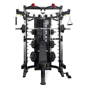Reeplex CBT-PRO90 Multi-Functional Trainer + Adjustable Bench + 100kg PVC Olympic Weight Plates