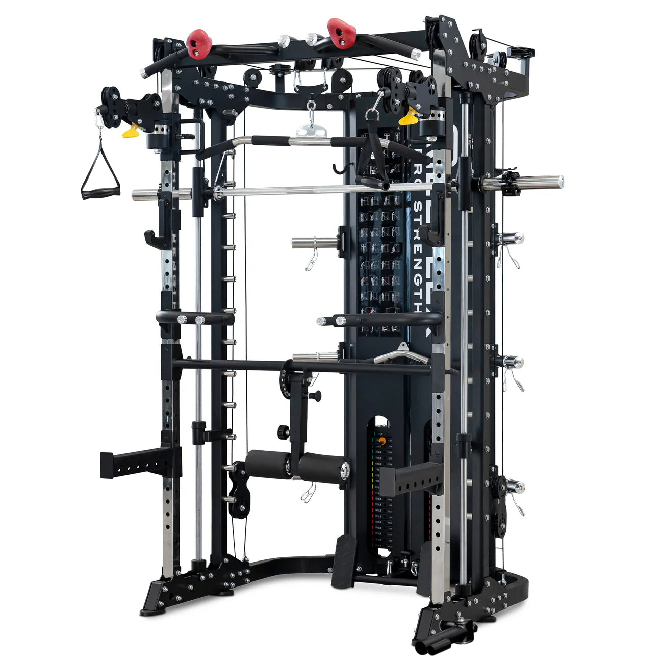 Reeplex CBT-PRO90 Multi-Functional Trainer + Adjustable Bench + 100kg Black Bumper Plates + 7ft Barbell