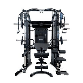 Reeplex CX4 Multi-Functional Trainer + FID Bench + 100kg PVC Weight Plates + 7ft Barbell + Jammer Arms + Leg Press