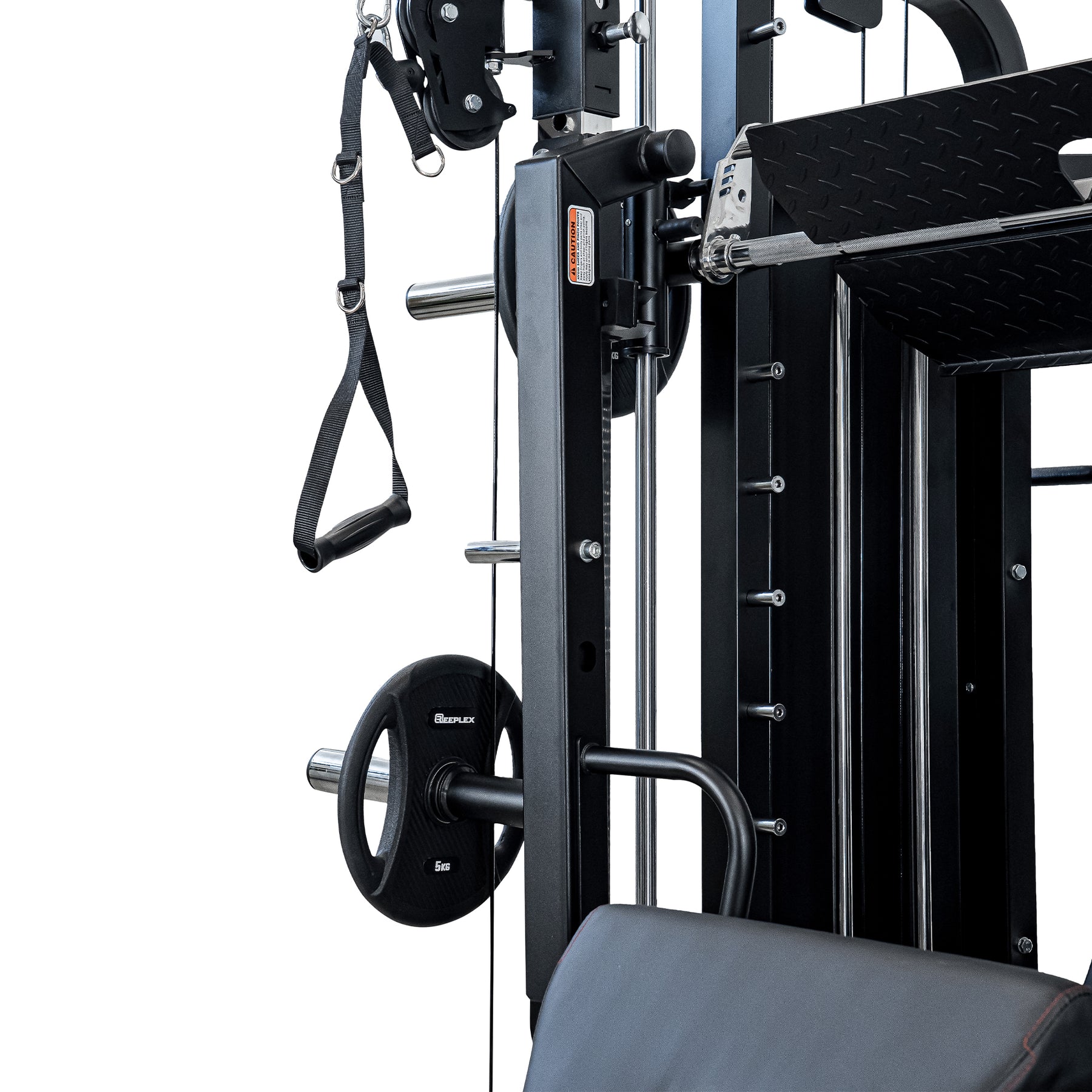 Reeplex CX4 Multi-Functional Trainer + FID Bench + 100kg PVC Weight Plates + 7ft Barbell + Jammer Arms + Leg Press