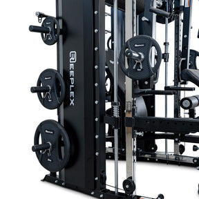 Reeplex CX4 Multi-Functional Trainer + FID Bench + 100kg PVC Weight Plates + 7ft Barbell + Jammer Arms + Leg Press
