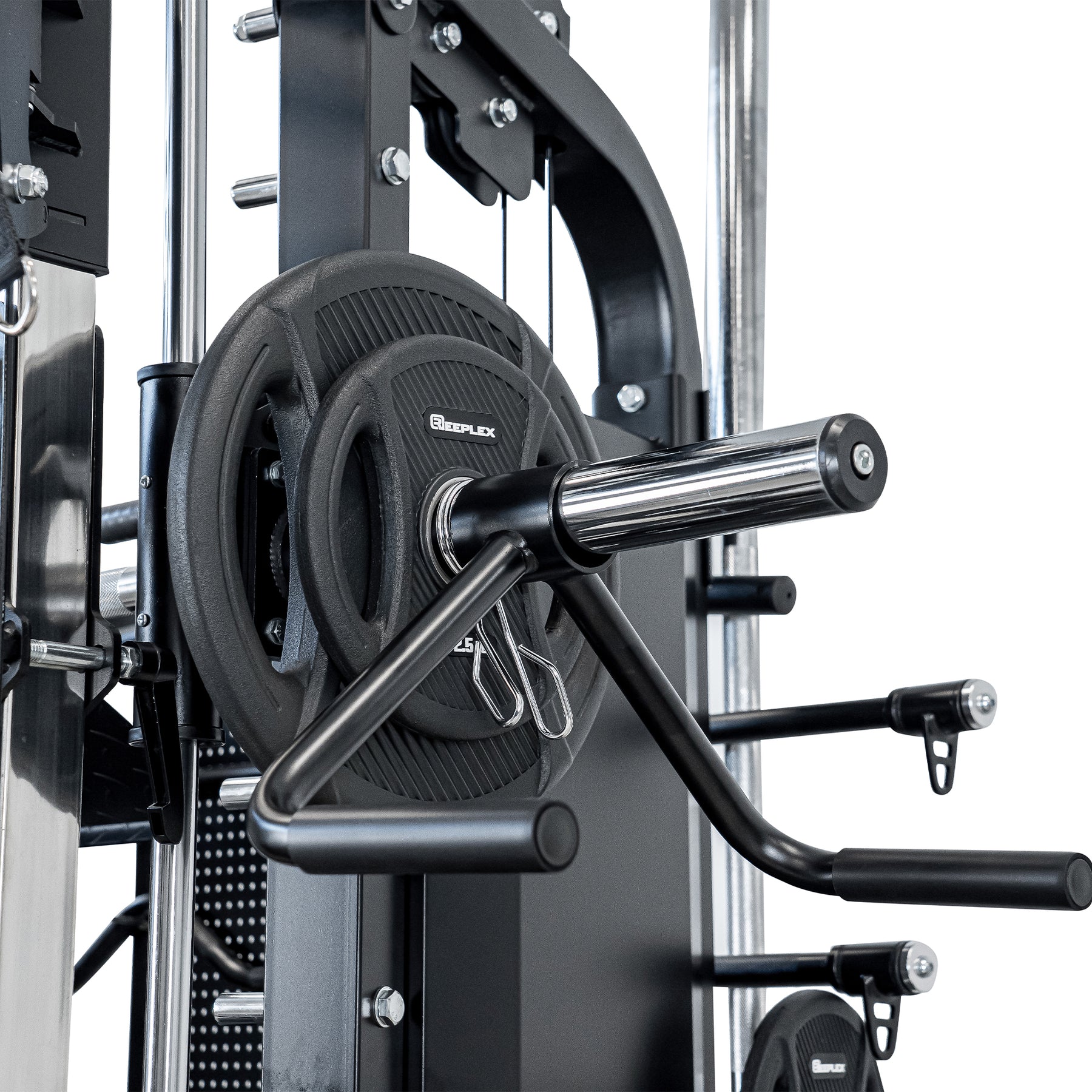 Reeplex CX4 Multi-Functional Trainer + FID Bench + 100kg PVC Weight Plates + 7ft Barbell + Jammer Arms + Leg Press