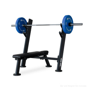 Reeplex Commercial Flat Bench Press with bar and weights