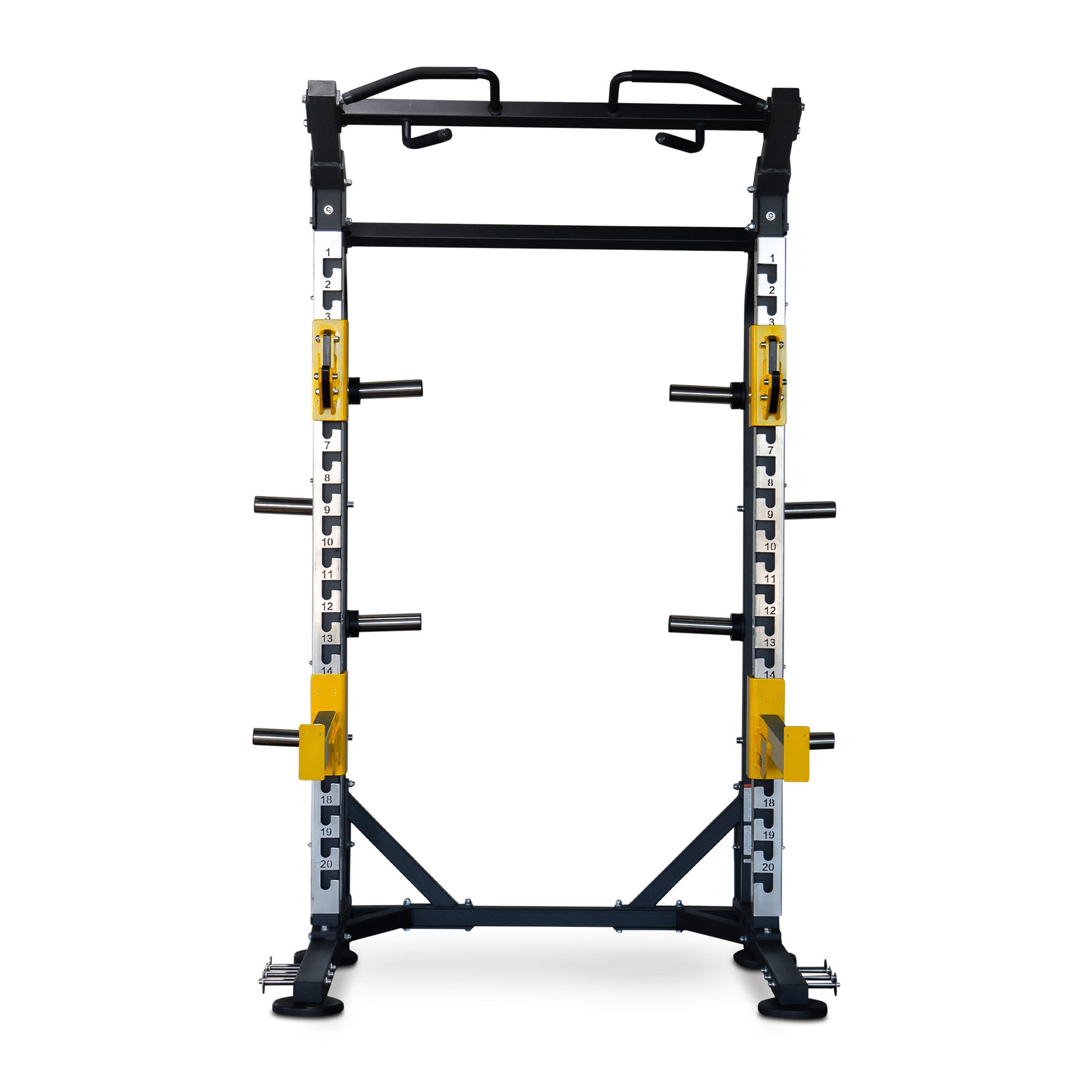 Commercial Half Squat Rack With Weight Plate Storage