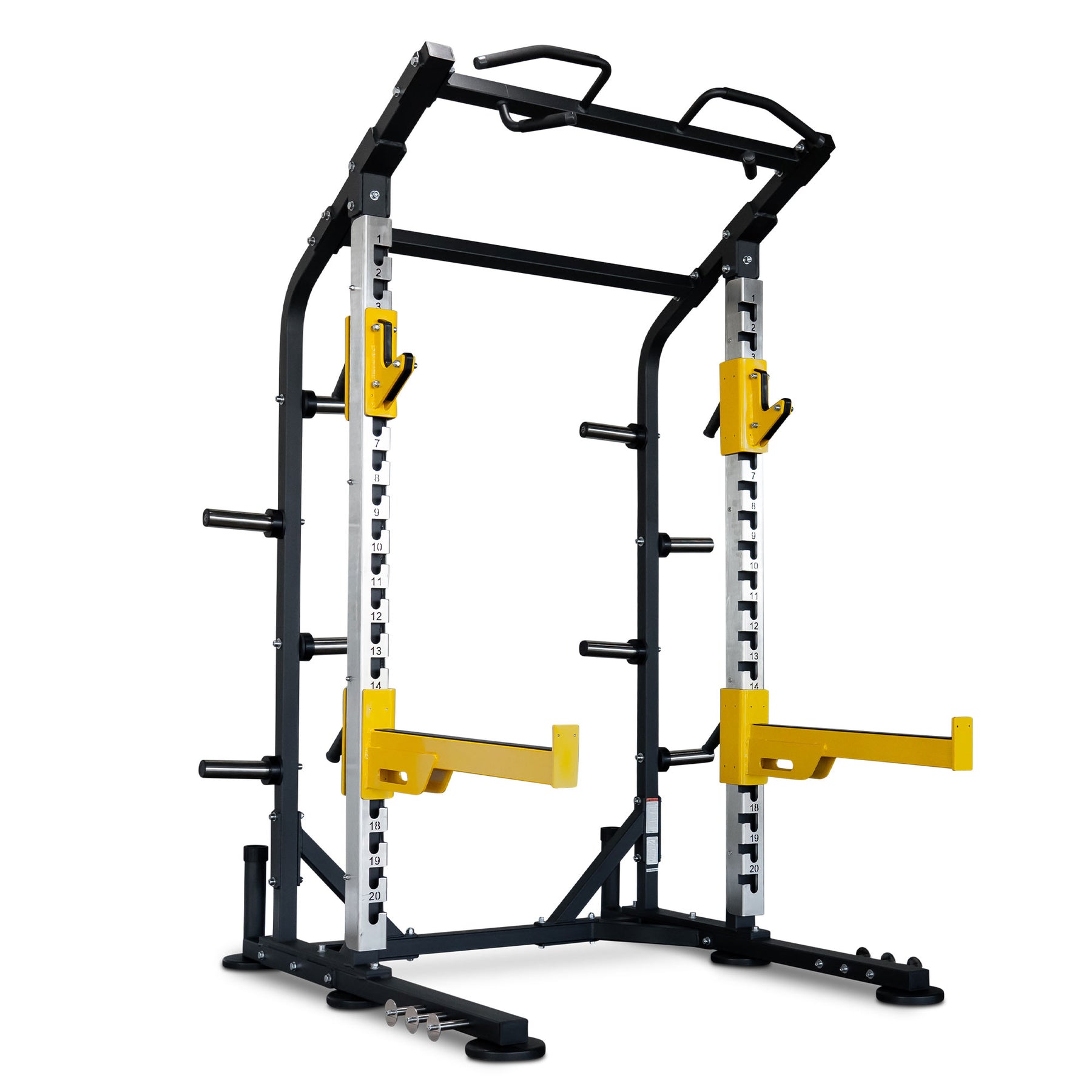 Commercial Half Squat Rack With Weight Plate Storage