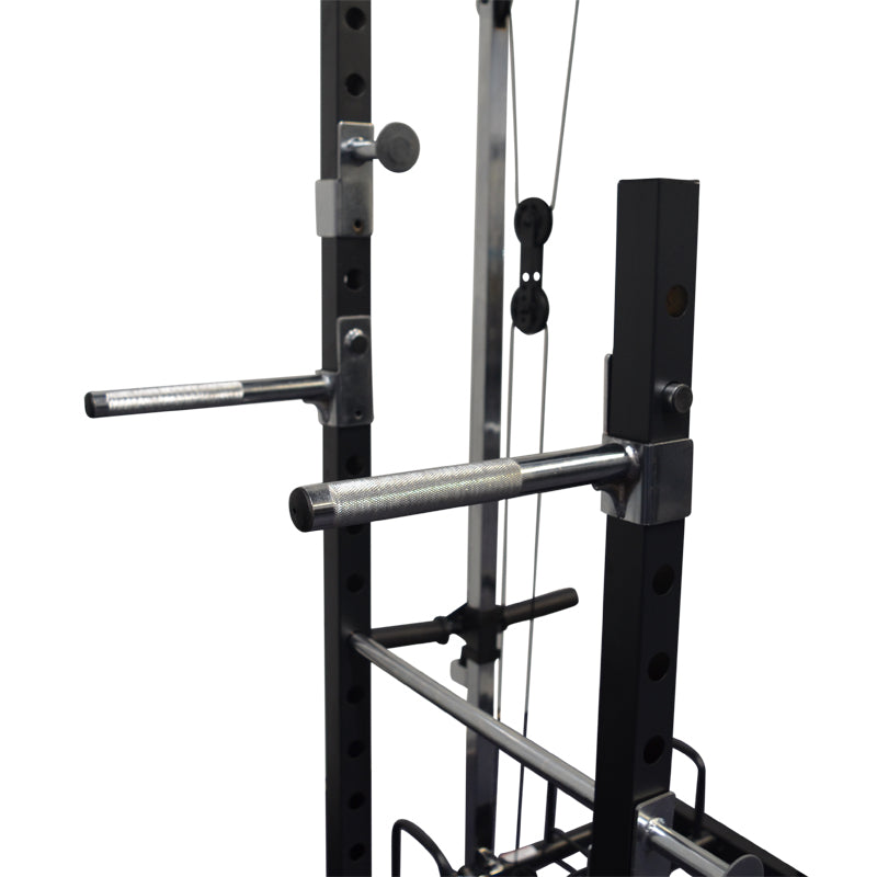 Squat Rack With Lat Pulldown + Adjustable Bench + 5-30kg Adjustable Dumbbells + 140kg Standard Weight Set