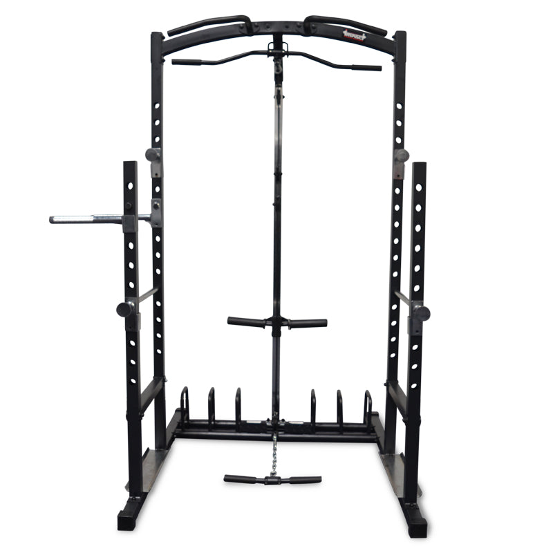 Squat Rack With Lat Pulldown + Adjustable Bench + 5-30kg Adjustable Dumbbells + 140kg Standard Weight Set