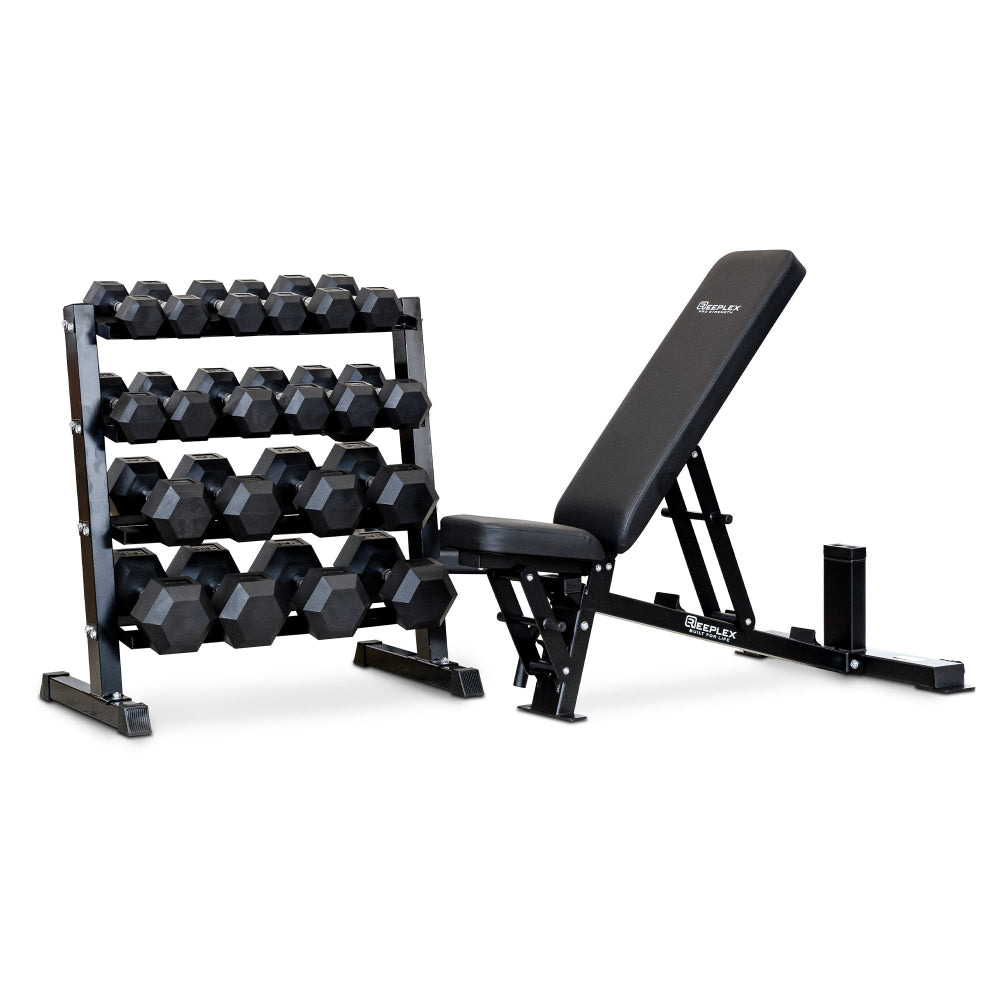Pump 4-Tier Dumbbell Set with RFID500 Bench