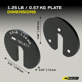MX EVO 1.25lb Increment Plates 4-Pack with Holder for MX55 EVIO Dumbbells