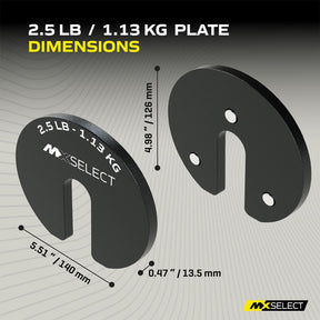 MX EVO 1.25lb Increment Plates 4-Pack with Holder for MX55 EVIO Dumbbells
