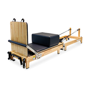 Impact Fitness Foldable Pilates Reformer Oakwood with Accessories