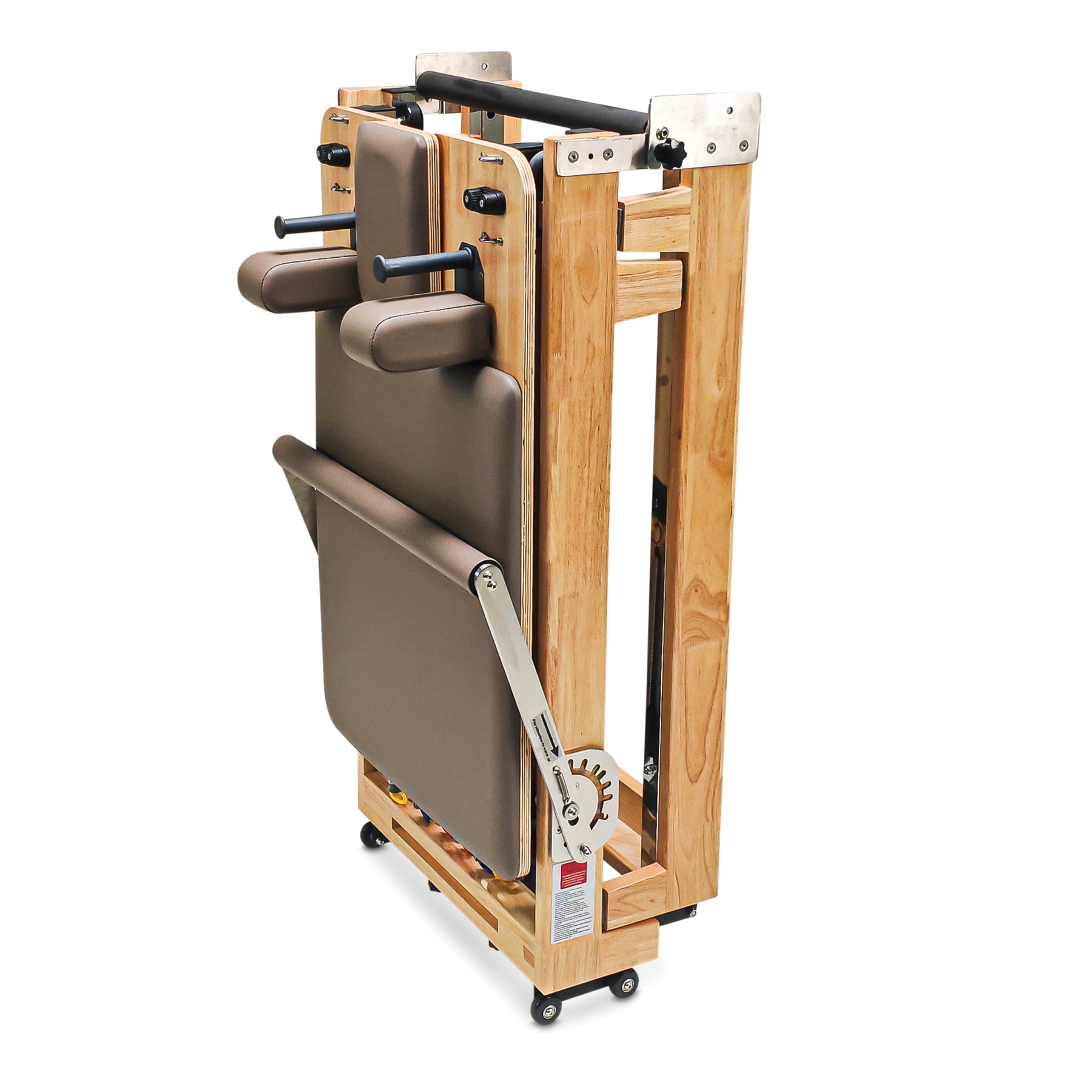 Impact Fitness Foldable Pilates Reformer Oakwood with Accessories