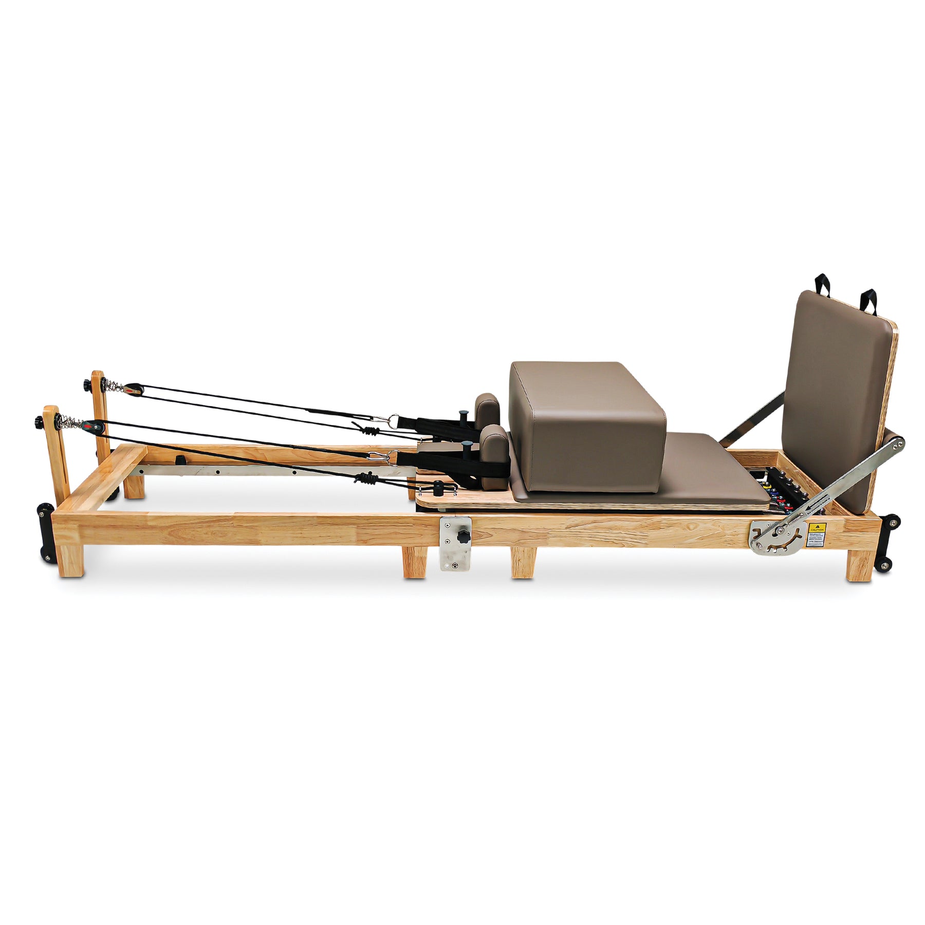 Impact Fitness Foldable Pilates Reformer Oakwood with Accessories
