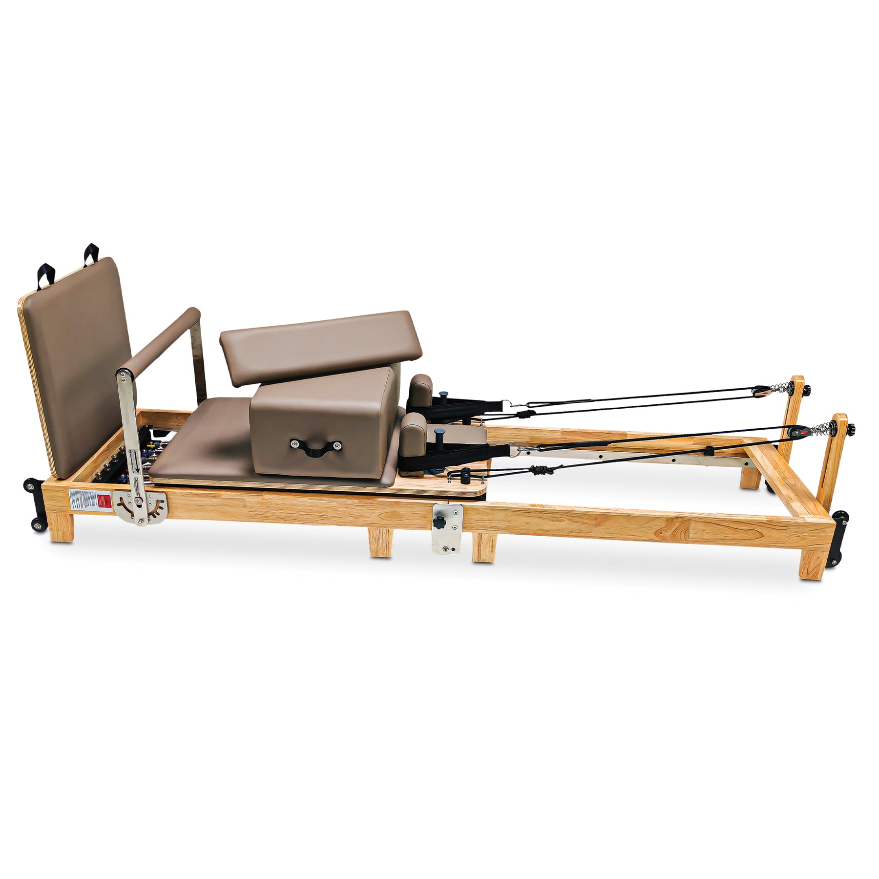 Impact Fitness Foldable Pilates Reformer Oakwood with Accessories