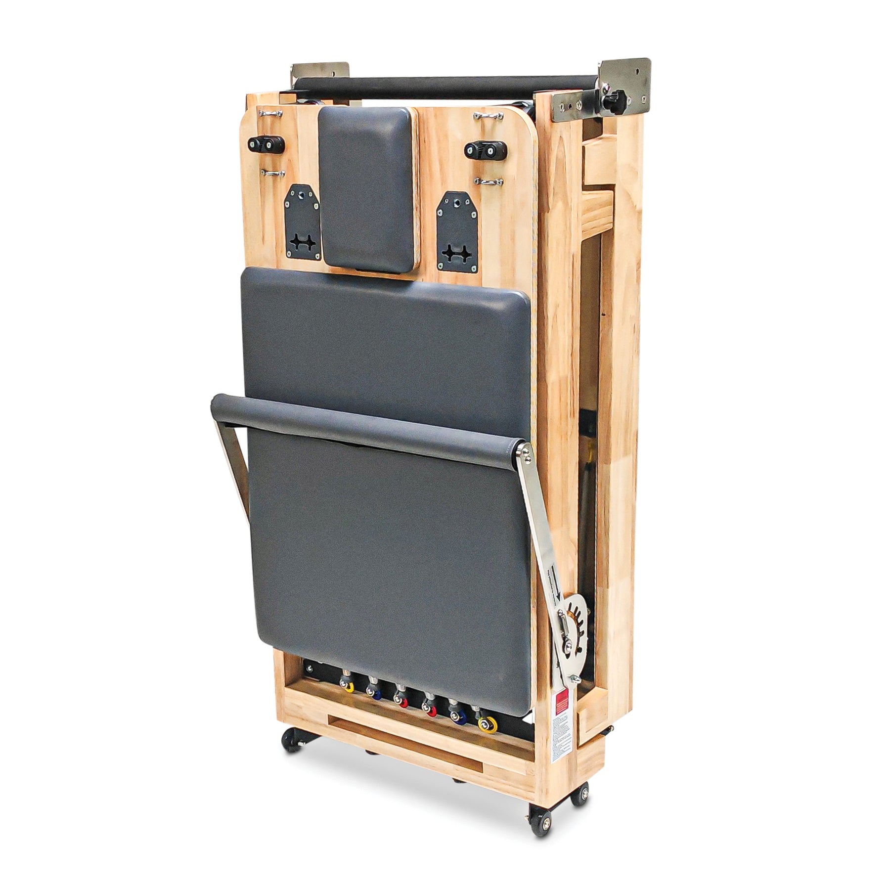 Impact Fitness Foldable Pilates Reformer Oakwood with Accessories