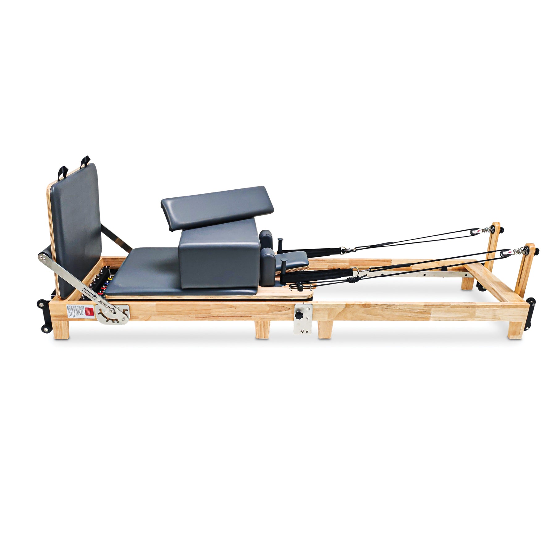Impact Fitness Foldable Pilates Reformer Oakwood with Accessories