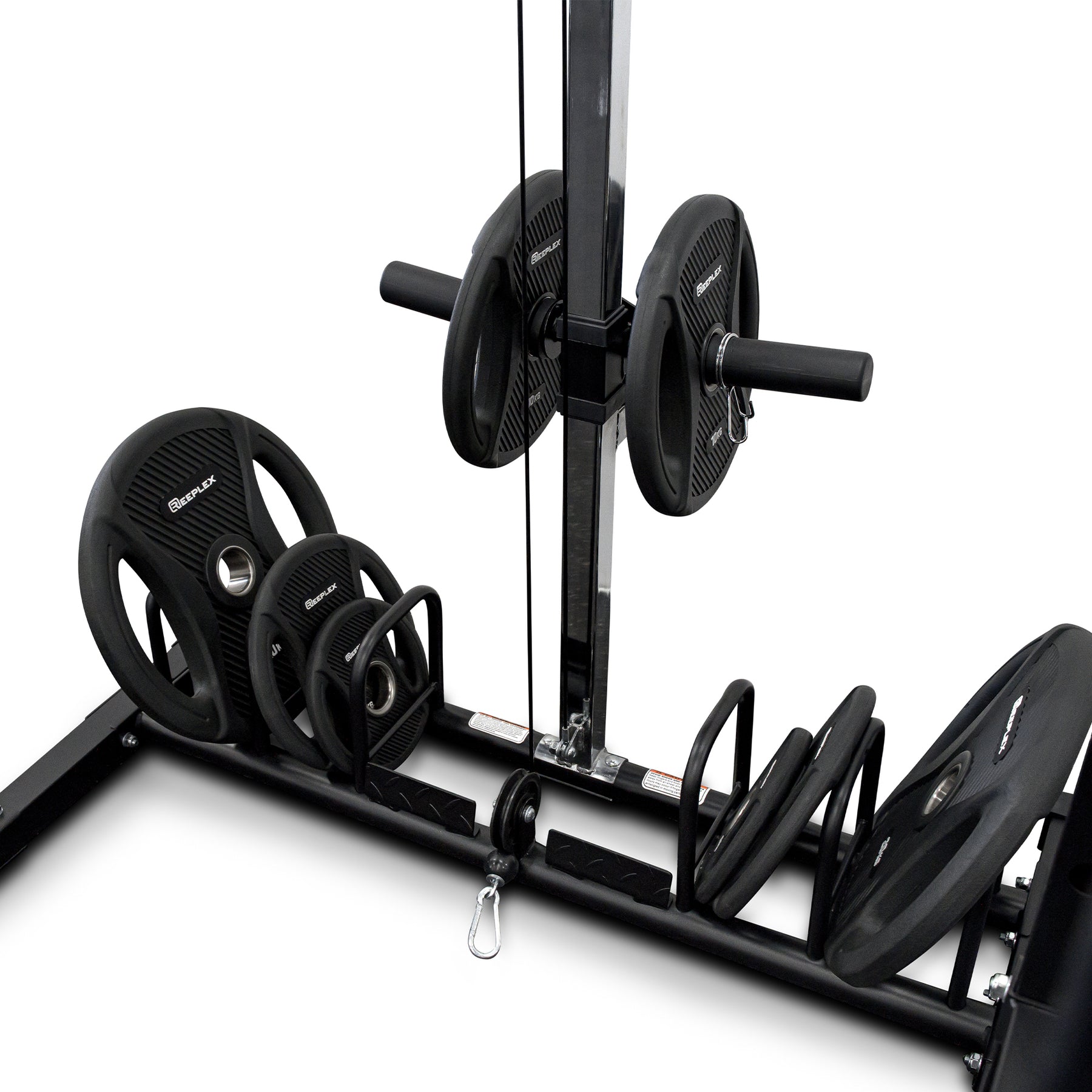 Squat Rack With Lat Pulldown + Adjustable Bench + Olympic Barbell Weight Set