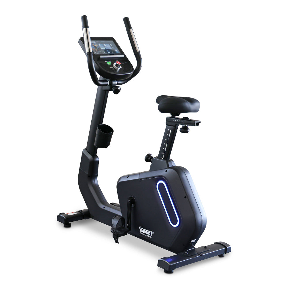Impact Fitness B100 Upright Exercise Bike with Touchscreen Display