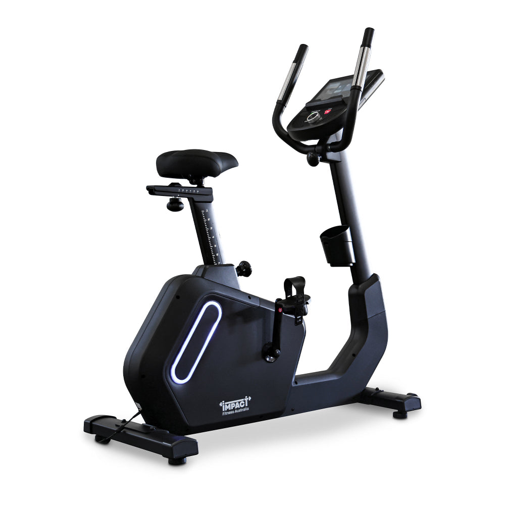 Impact Fitness B100 Upright Exercise Bike with Touchscreen Display