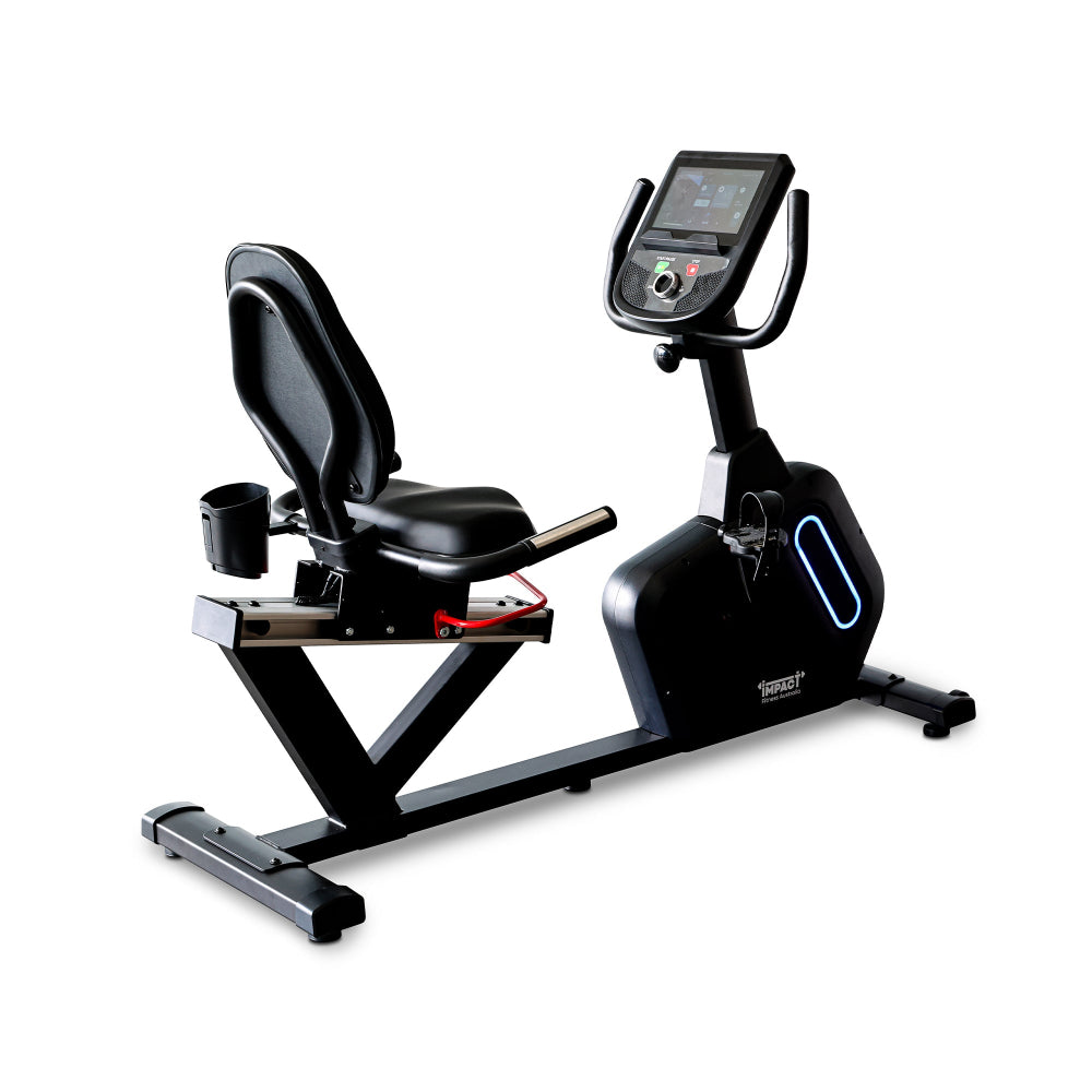 Impact Fitness RB100 Recumbent Exercise Bike with Touchscreen Display