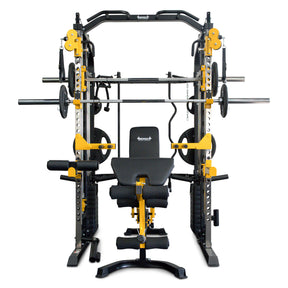 Impact Fitness MF10 Multi-Trainer with Adjustable Bench + Olympic Weights + Barbell