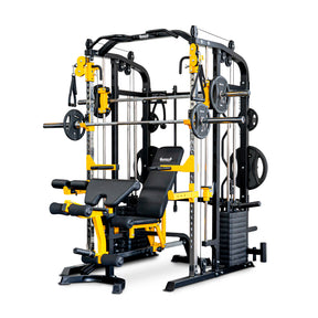Impact Fitness MF10 Multi-Trainer with Adjustable Bench + Olympic Weights + Barbell