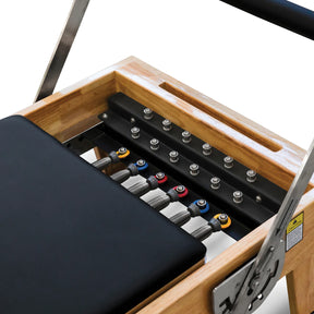 Impact Fitness Pilates Oak Reformer with Half Trapeze Tower