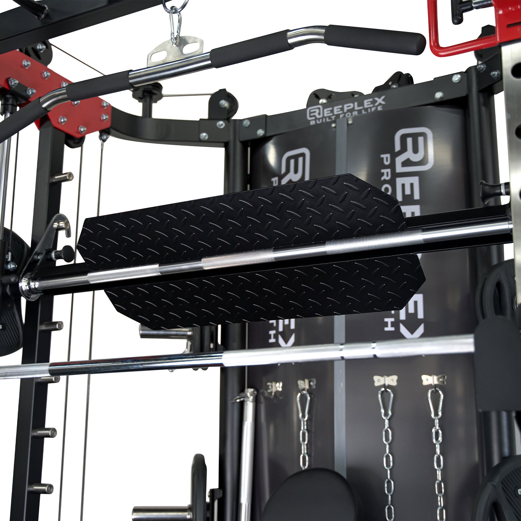 Reeplex CBT-PN + FID Bench + 100kg PVC Olympic Weights + Leg Press Attachment + 7ft Barbell
