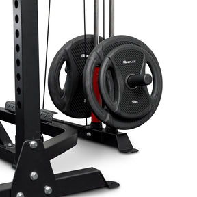 Reeplex Power Rack with Cable Crossover and Lat pulldown + Bench + 120kg PVC Olympic Weight Set