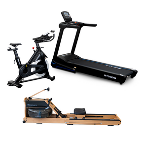The Trifecta - Reeplex Atlas 3.0 Treadmill + SCX Spin Bike + Magnetic Fluid Rowing Machine Set