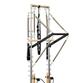 Impact Fitness Pilates Oak Reformer with Half Trapeze Tower