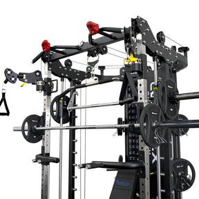 Reeplex CBT-PRO90 Multi-Functional Trainer + Adjustable Bench + 100kg PVC Olympic Weight Plates + 7ft Barbell
