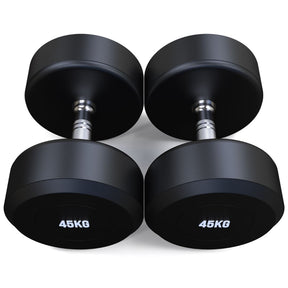 45kg Round Head Rubber Dumbbells Pair