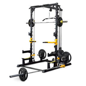 Reeplex RM90 Smith Machine + Squat Rack + Lat Pulldown Bench + 100kg PVC Olympic Weights