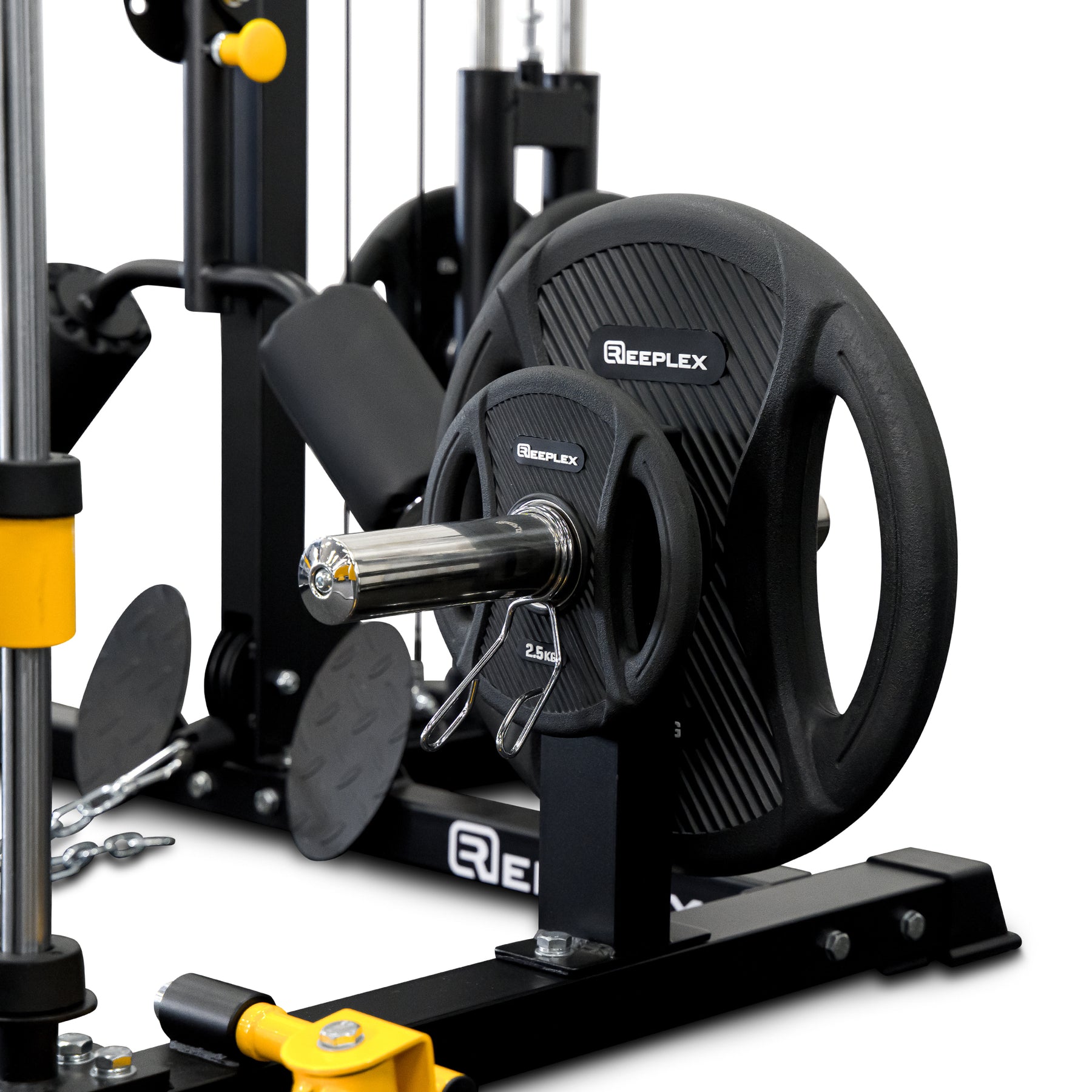 Reeplex RM90 Smith Machine + Squat Rack + Lat Pulldown Bench + 100kg PVC Olympic Weights