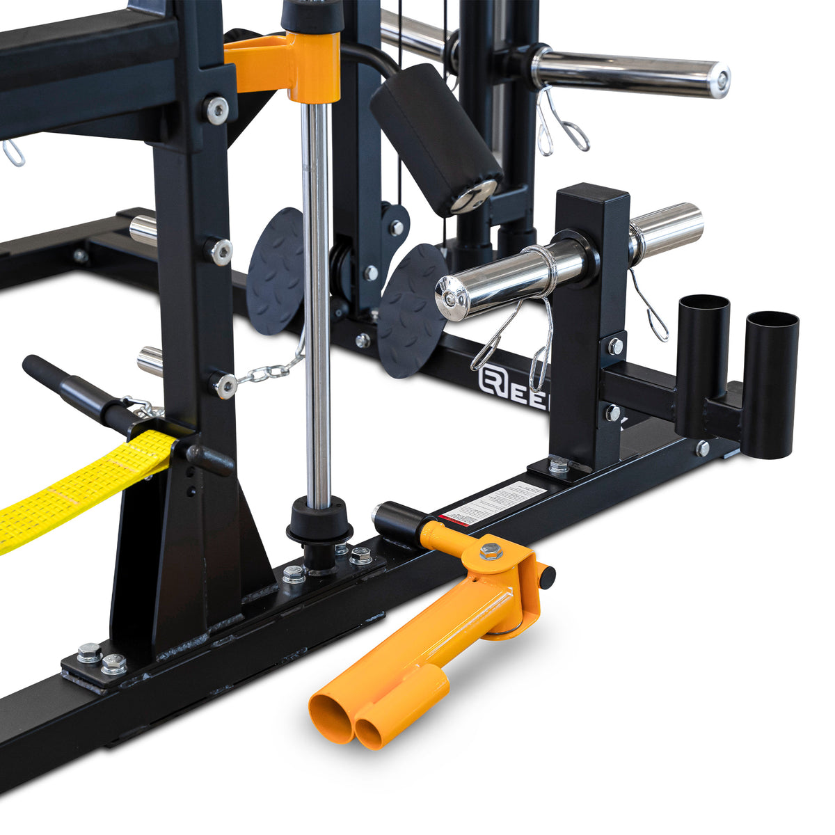 Reeplex RM90 Squat Rack with Smith Machine and Lat Pulldown + Seated Row - landline
