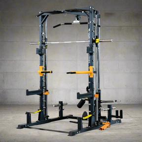 Reeplex RM90 Squat Rack with Smith Machine and Lat Pulldown + Seated Row - Floor Stock Osborne Park