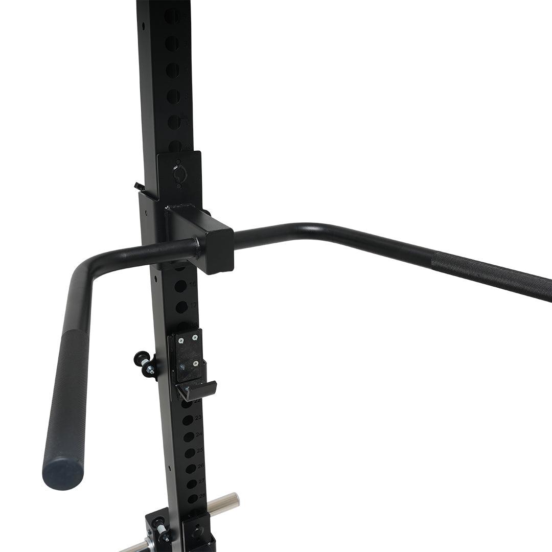 Reeplex RPR8 Squat Rack + Adjustable Bench + 100kg Coloured Bumper Weights + Barbell