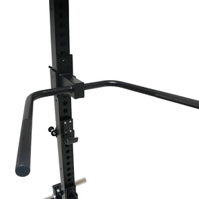 Reeplex RPR8 Squat Rack + Adjustable Bench + 100kg Black Bumper Weights + Barbell