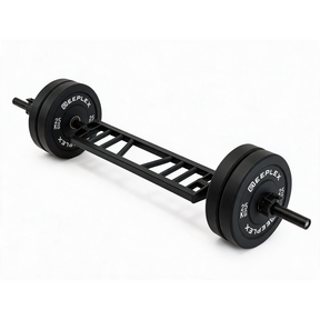 Reeplex Multi-Grip Bar + 100kg Black Bumper Plates Package