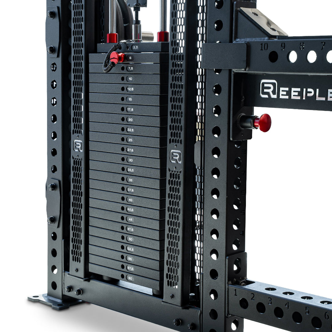 Reeplex Odin Pro Squat Rack + Spotter Arms + Bench + 100kg PVC Olympic Barbell Set
