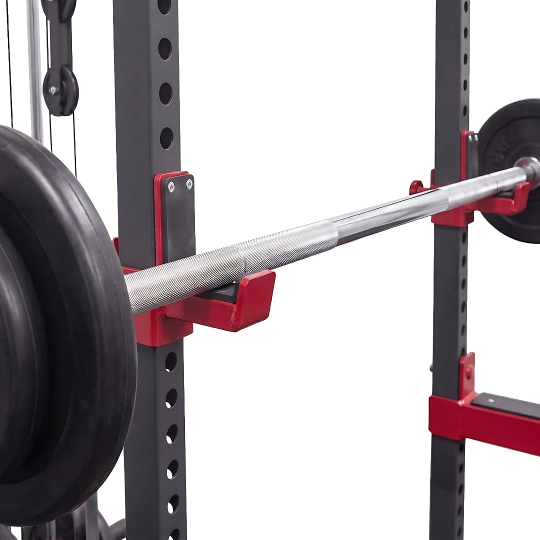 Reeplex Power Rack with Lat Pulldown + Adjustable Bench + 140kg Standard Weight Set