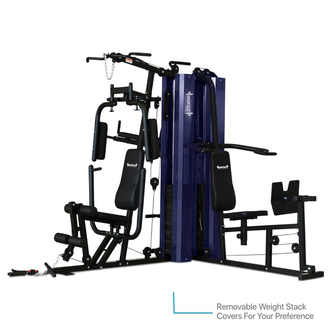 Multi Station Home Gym with Leg Press and Pull Up Dip Tower