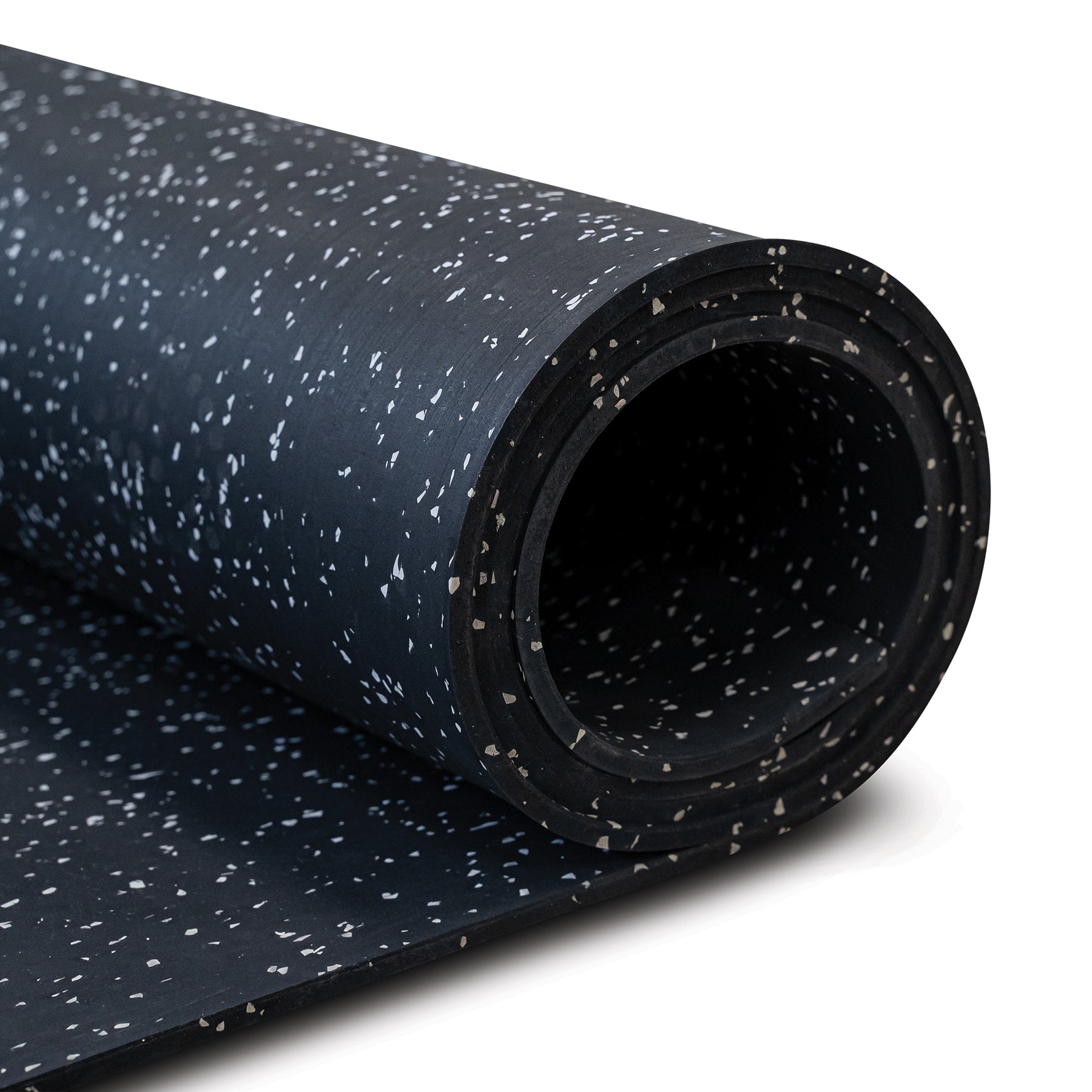 Rubber Gym Flooring Rolls 1.2m x 10m Grey Fleck