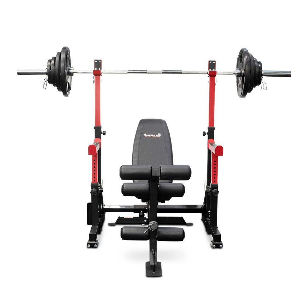 The Iron - Reeplex HG2100xp Home Gym + SR10 Squat Rack & Adjustable Bench Set