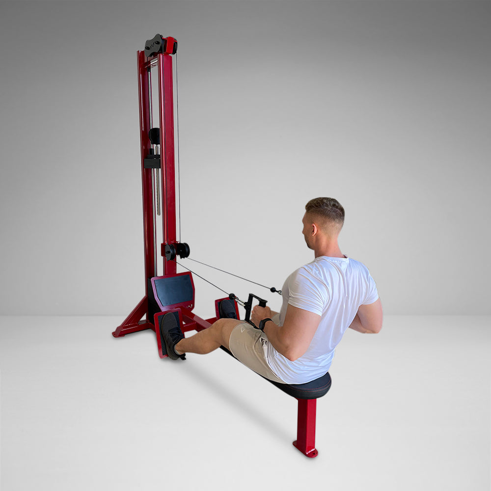 Single Stack Dual Cable Low Pulley Row | Balanced Back & Arm Trainer