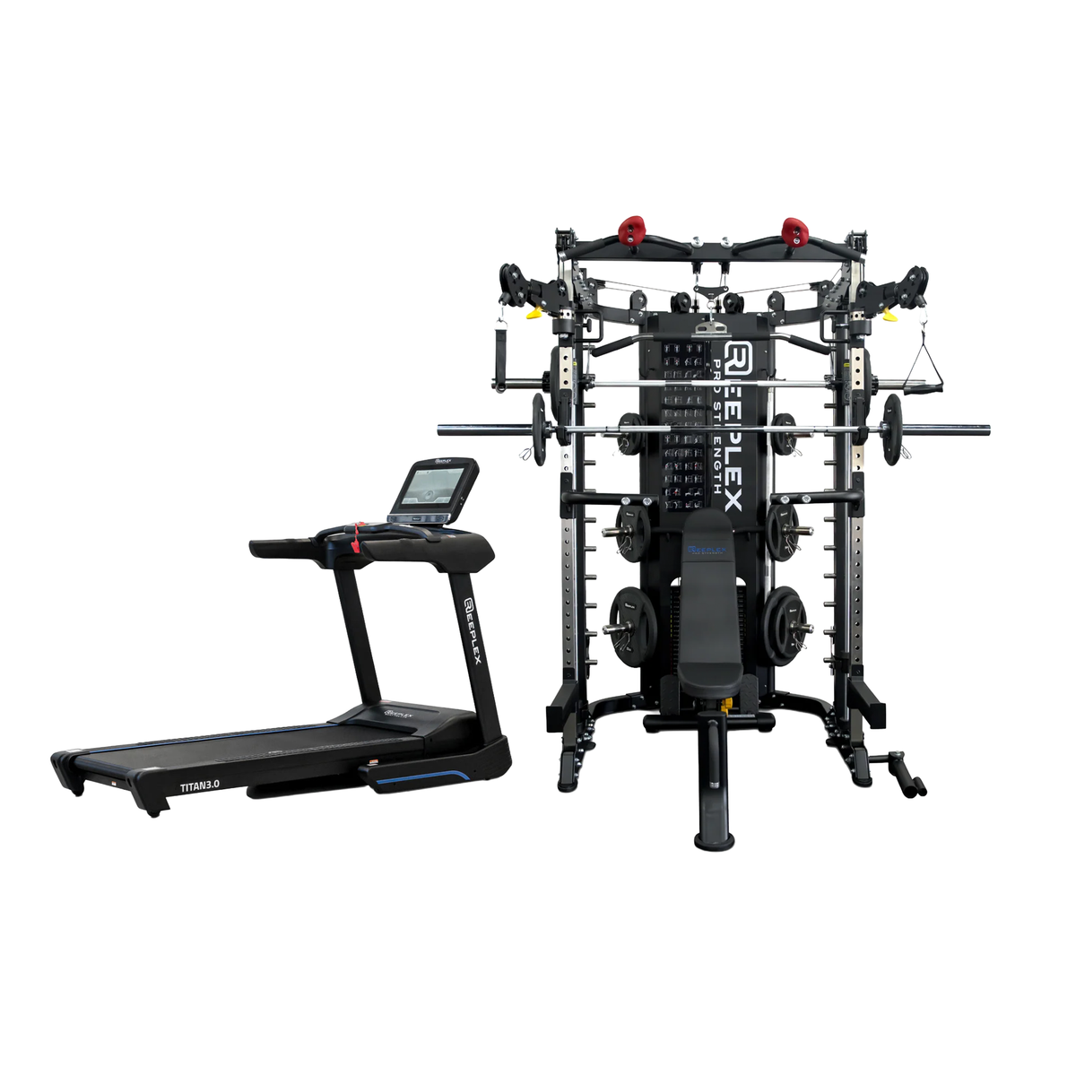 The Hybrid Pro – Reeplex CBT-PRO90 Functional Trainer & Titan 3.0 Treadmill Package
