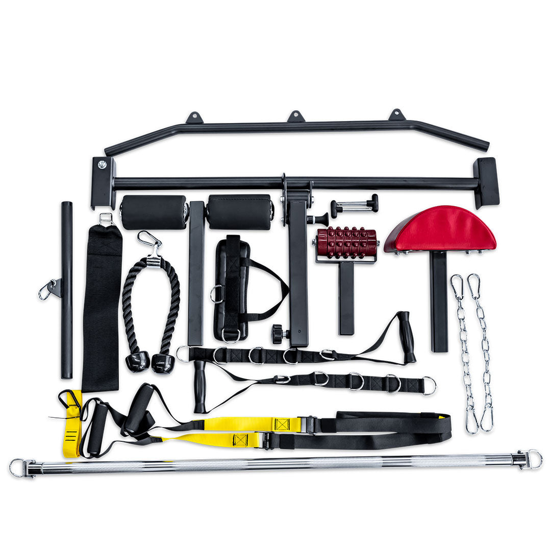 Reeplex RF300 Functional Trainer + Attachments with Adjustable Bench