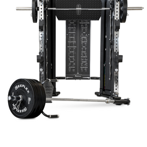 Reeplex CX10 Multi Station Gym + Adjustable Bench + 100kg Black Bumper Plates + Barbell + Leg Press